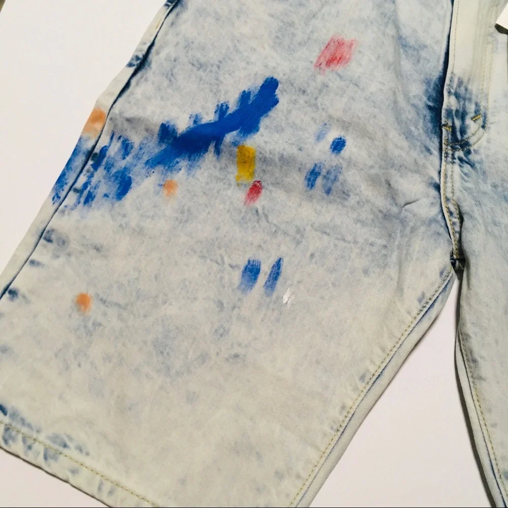 NWT Levi’s 569 Loose Straight Unique Paint Denim Jean Shorts Men's Size 31 NEW - Picture 6 of 12